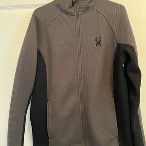 Spyder Men's Gray and Black Sweater